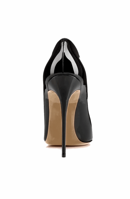 Red heart-shaped pointed toe pumps