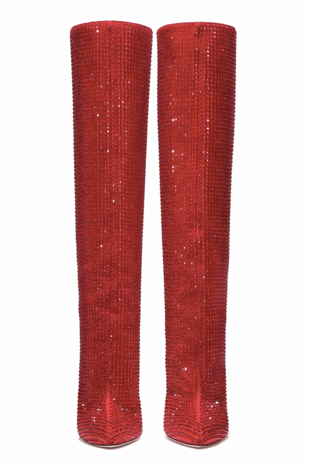 Rhinestone knee high boots