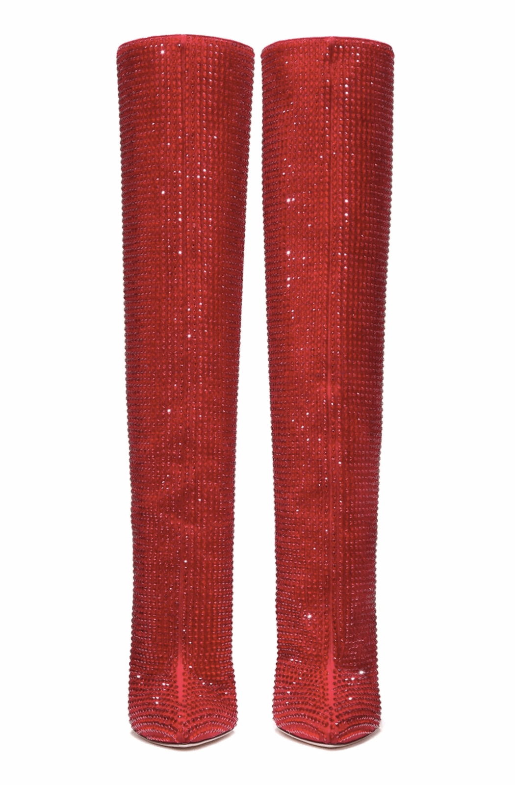 Rhinestone knee high boots