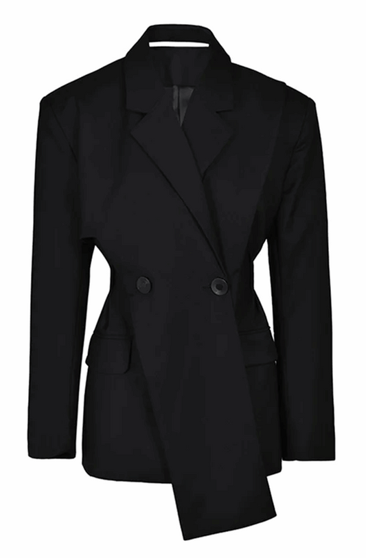 Black irregular cut blazer