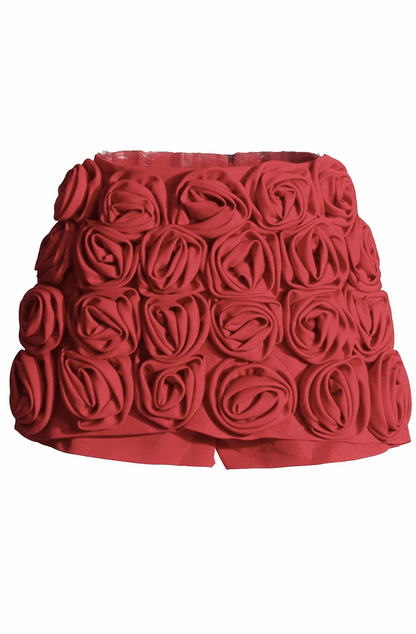 3D roses skort