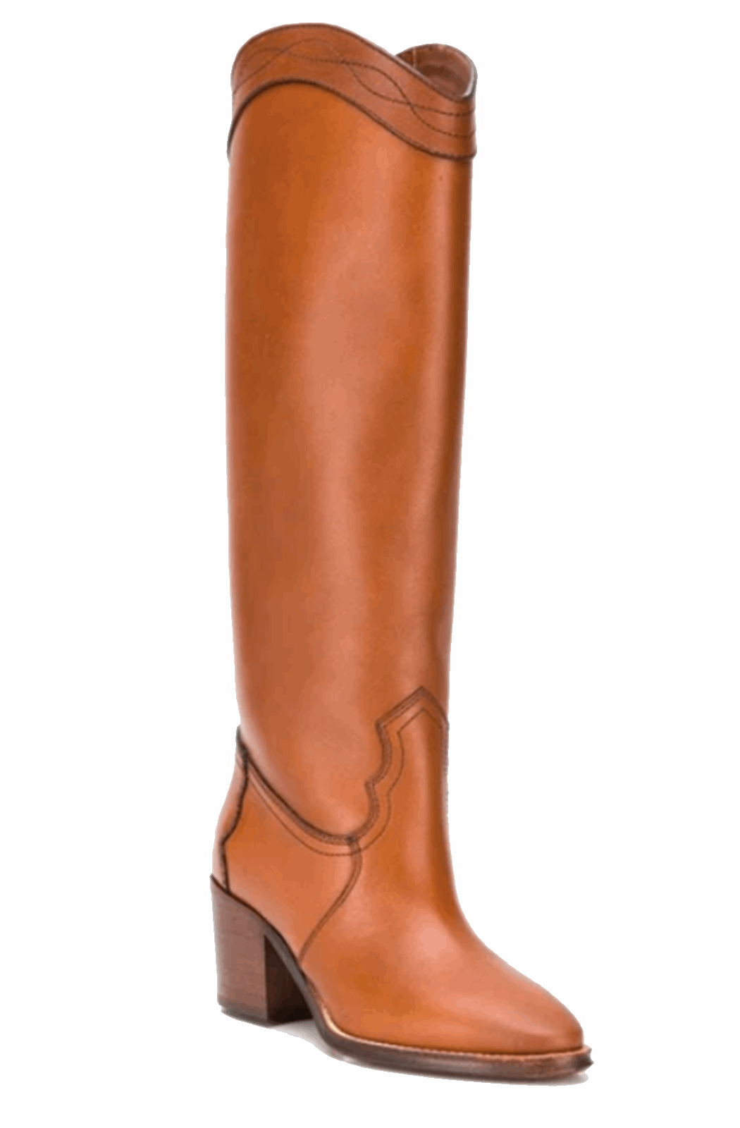 Western knee high boots with heels