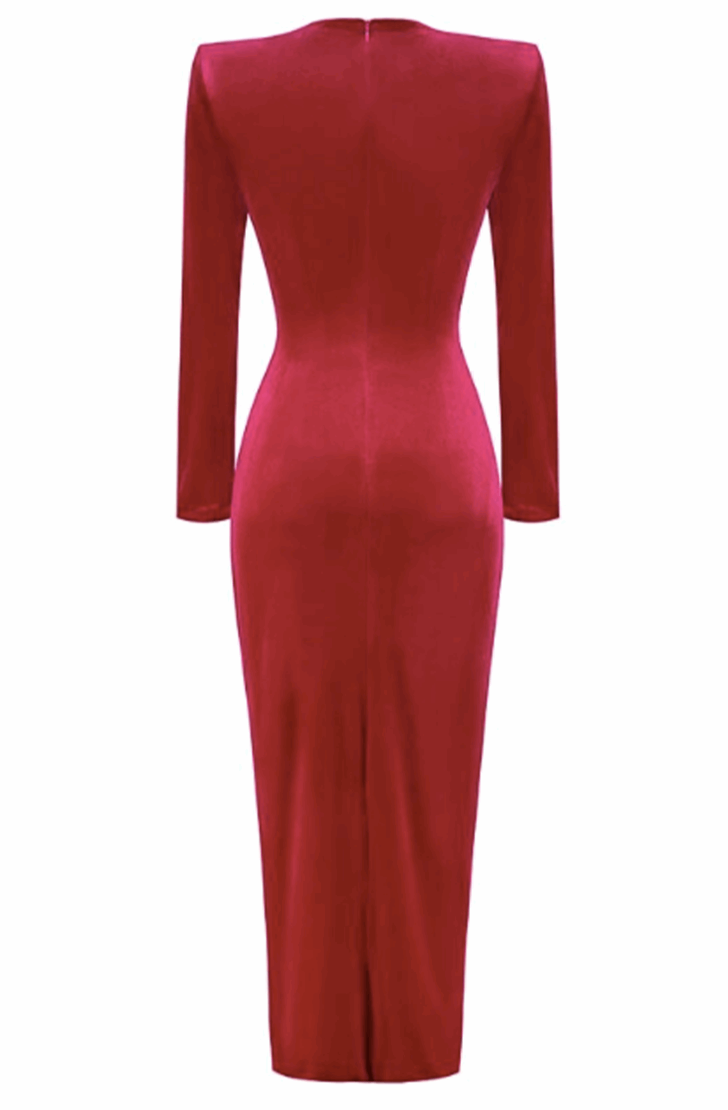 Pink maxi velvet dress