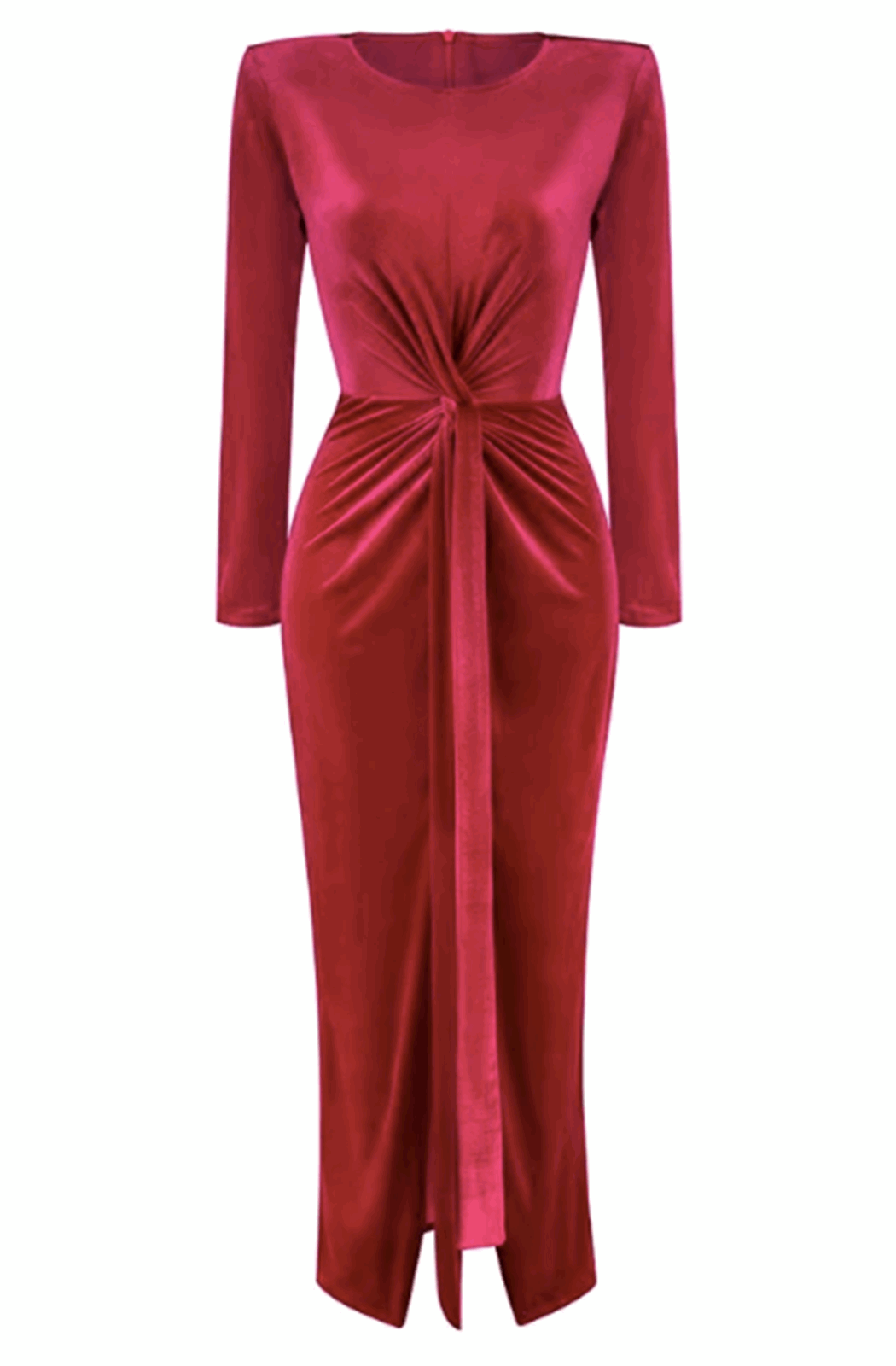 Pink maxi velvet dress