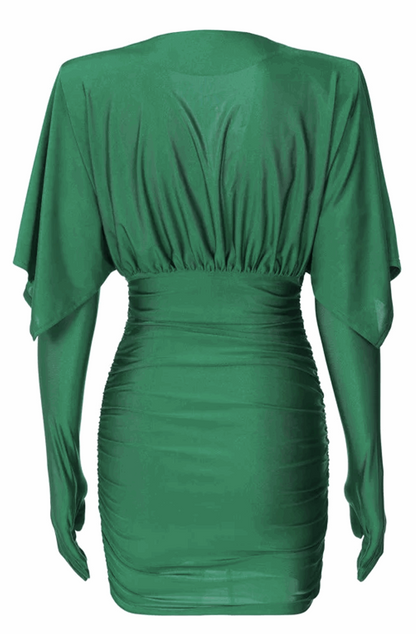 Green gloved dress