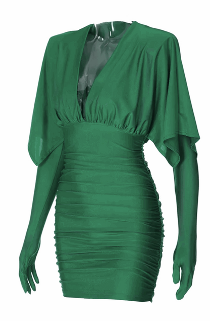 Green gloved dress