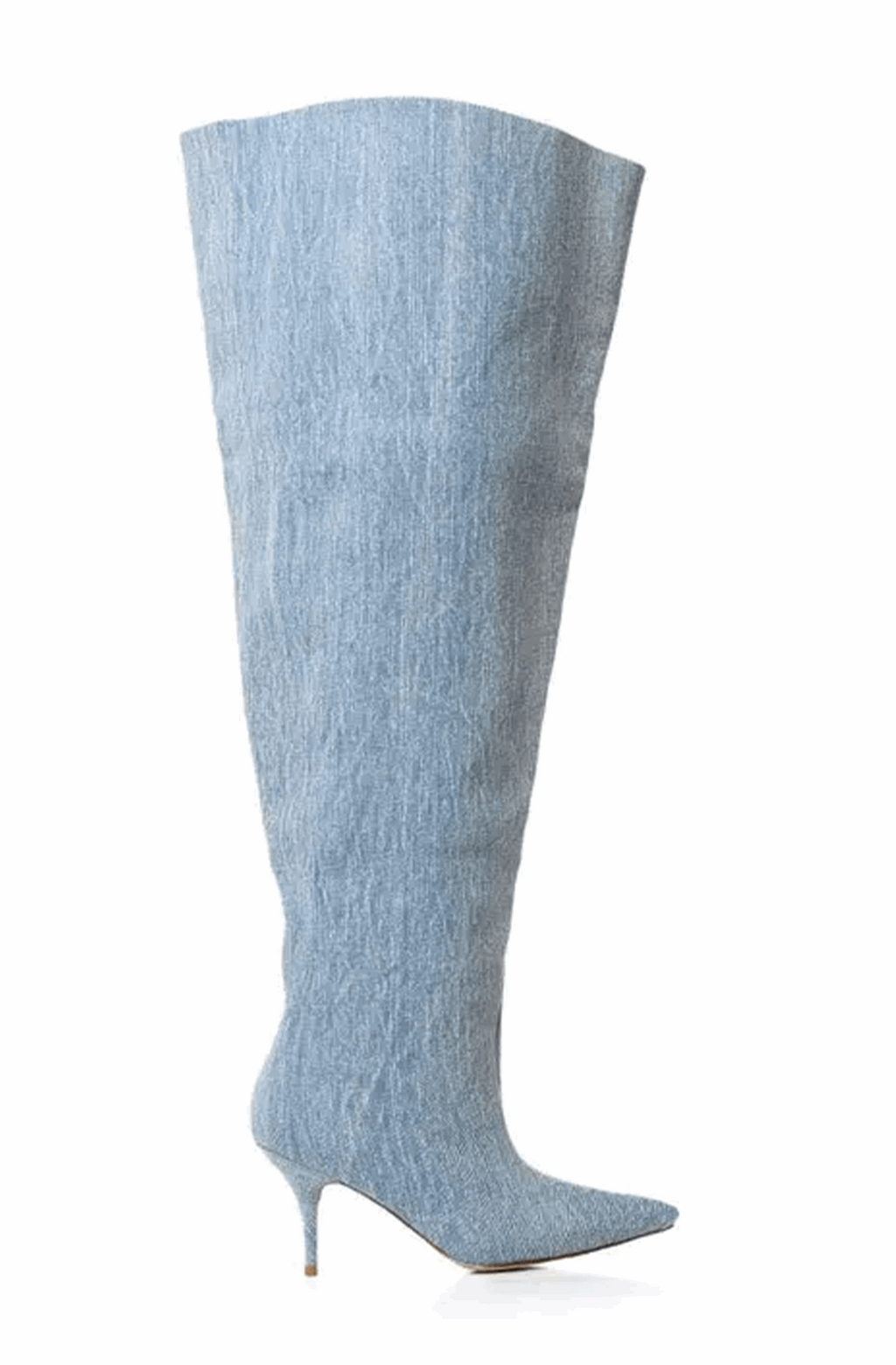 Denim wide over-the-knee boots