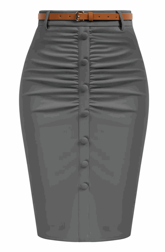 High waisted pencil skirt