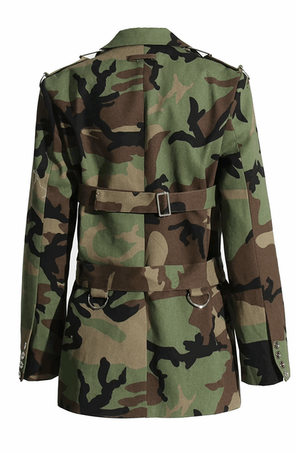 Camo print blazer