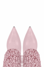 Pleated fold over knee high boots