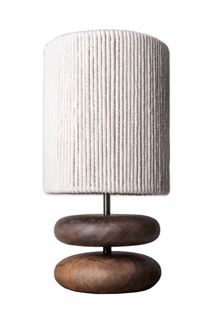 African modern table lamp made by wood and cords