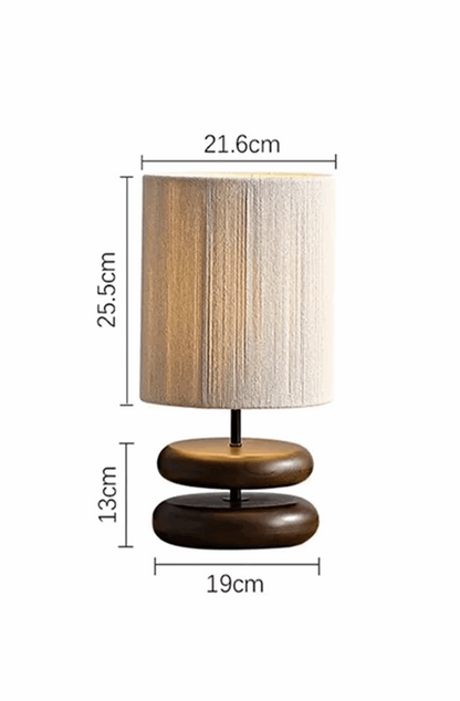 African modern table lamp made by wood and cords