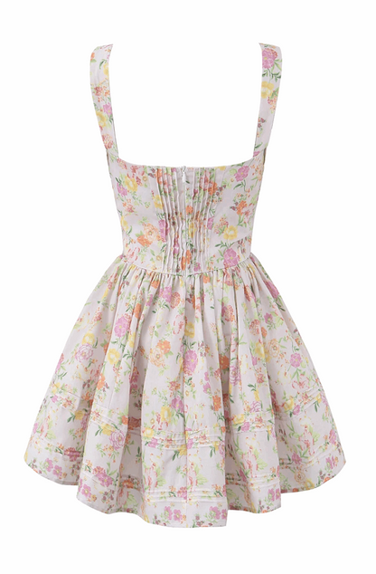 Floral corset mini dress