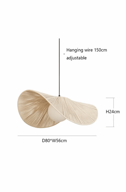 Wabi Sabi cotton rope hat pendant light