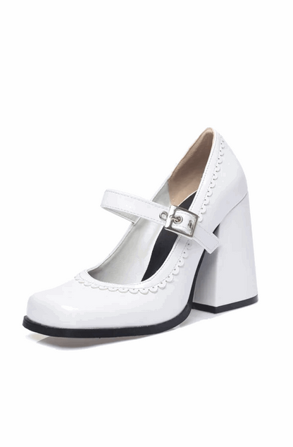 Lace trim Mary Jane