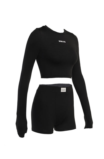 crop top and shorts set